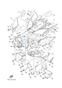 YFZ450R YFZ450RB (18PK 18PL) drawing REAR FENDER