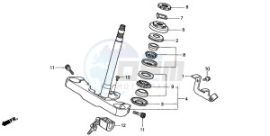 VT750DC SHADOW drawing STEERING STEM