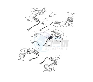 WR F 450 drawing FLASHER LIGHT EURO KIT