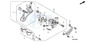 CRF150RBC drawing REAR BRAKE CALIPER