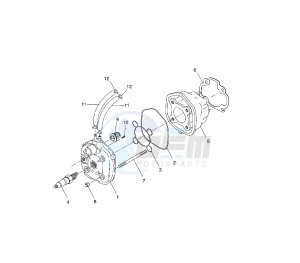 NS AEROX NAKED 50 drawing CYLINDER AND HEAD