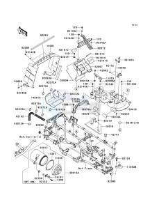 KVF 750 E [BRUTE FORCE 750 4X4I NRA OUTDOORS] (E8F-E9FA) E8F drawing FRAME FITTINGS