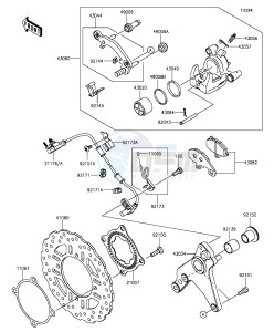 Z1000SX_ABS ZX1000MEF FR GB XX (EU ME A(FRICA) drawing Rear Brake