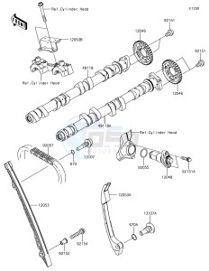 Z1000 ZR1000JHF XX (EU ME A(FRICA) drawing Camshaft(s)/Tensioner