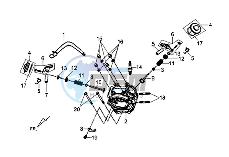 CYLINDER HEAD / X'PRO 50 (45 KM/H) (AE05W4-EU) (L4-M1)