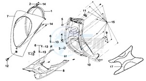 MIO 100 E3 drawing FRONT FENDER / FRONT FORK/ CENTRAL STAND