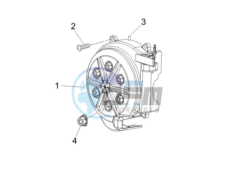 Flywheel magneto cover - Oil filter