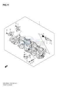 GSX-R600 (E3) drawing THROTTLE BODY (GSX-R600L1 E3)