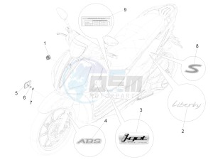 LIBERTY 125 IGET 4T 3V IE E4 ABS (EMEA) drawing Plates - Emblems