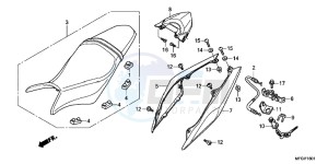 CB600FC drawing SEAT/ REAR COWL (2)