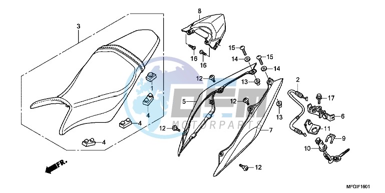 SEAT/ REAR COWL (2)