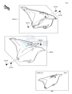 KX85-II KX85DJF EU drawing Side Covers