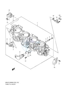 GSX-R1000 drawing THROTTLE BODY