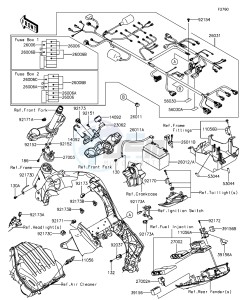 Z1000 ABS ZR1000GFF FR GB XX (EU ME A(FRICA) drawing Chassis Electrical Equipment