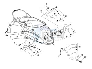 Liberty 200 4t e3 drawing Tail light - Turn signal lamps