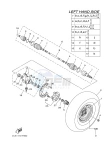 YXC700E YXC700PF VIKING VI (2US3) drawing FRONT WHEEL