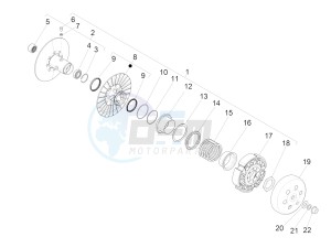 MP3 500 MAXI SPORT BUSINESS ADVANCED E4 ABS (EMEA) drawing Driven pulley