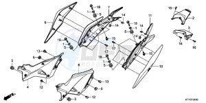 CBR125RC drawing SIDE COVER