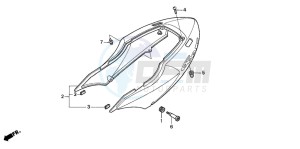 CBR600FR drawing REAR COWL (CBR600F/F44)