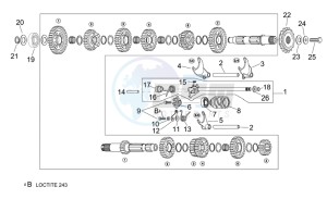 Tuono 1000 drawing Gear box selector