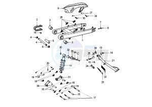 XR6 E - 50 cc drawing REAR ARM