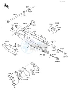 KX 500 D [KX500] (D1) [KX500] drawing SWINGARM