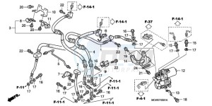 VFR800A9 ED / ABS MME TWO drawing FRONT BRAKE HOSE (VFR800A)