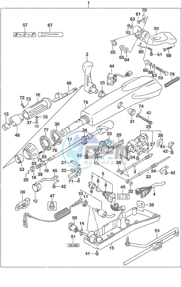 Tiller Handle High Thrust