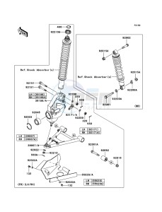 KVF360 4x4 KVF360A7F EU GB drawing Suspension