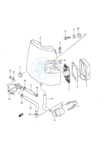 DF 50 drawing Silencer (S/N 680001 to 681338)