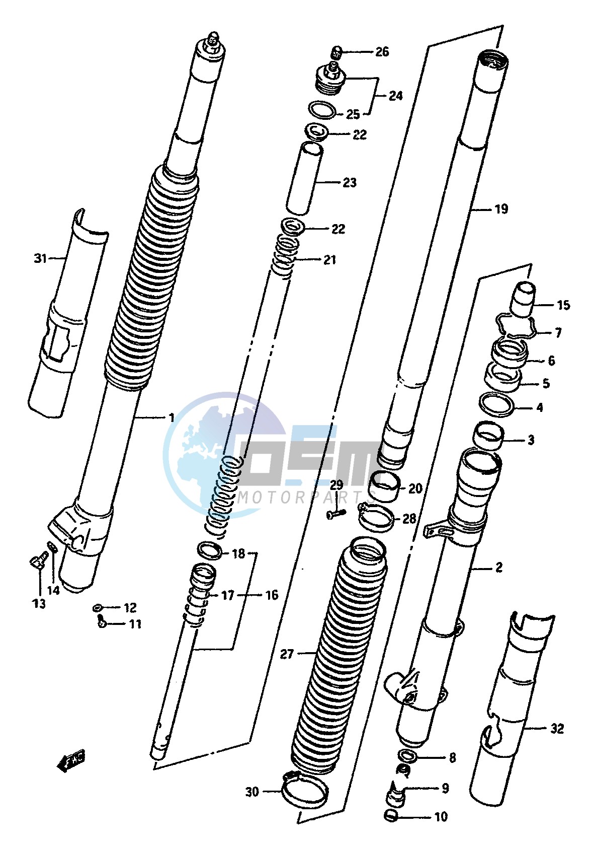 FRONT FORK (MODEL G)