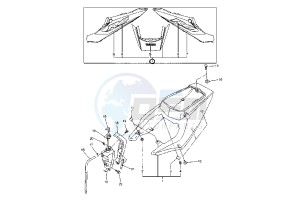 YZF R6 600 drawing SIDE COVER MY04