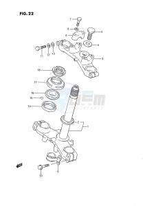 RM80 (E24) drawing STEERING STEM (MODEL G H)