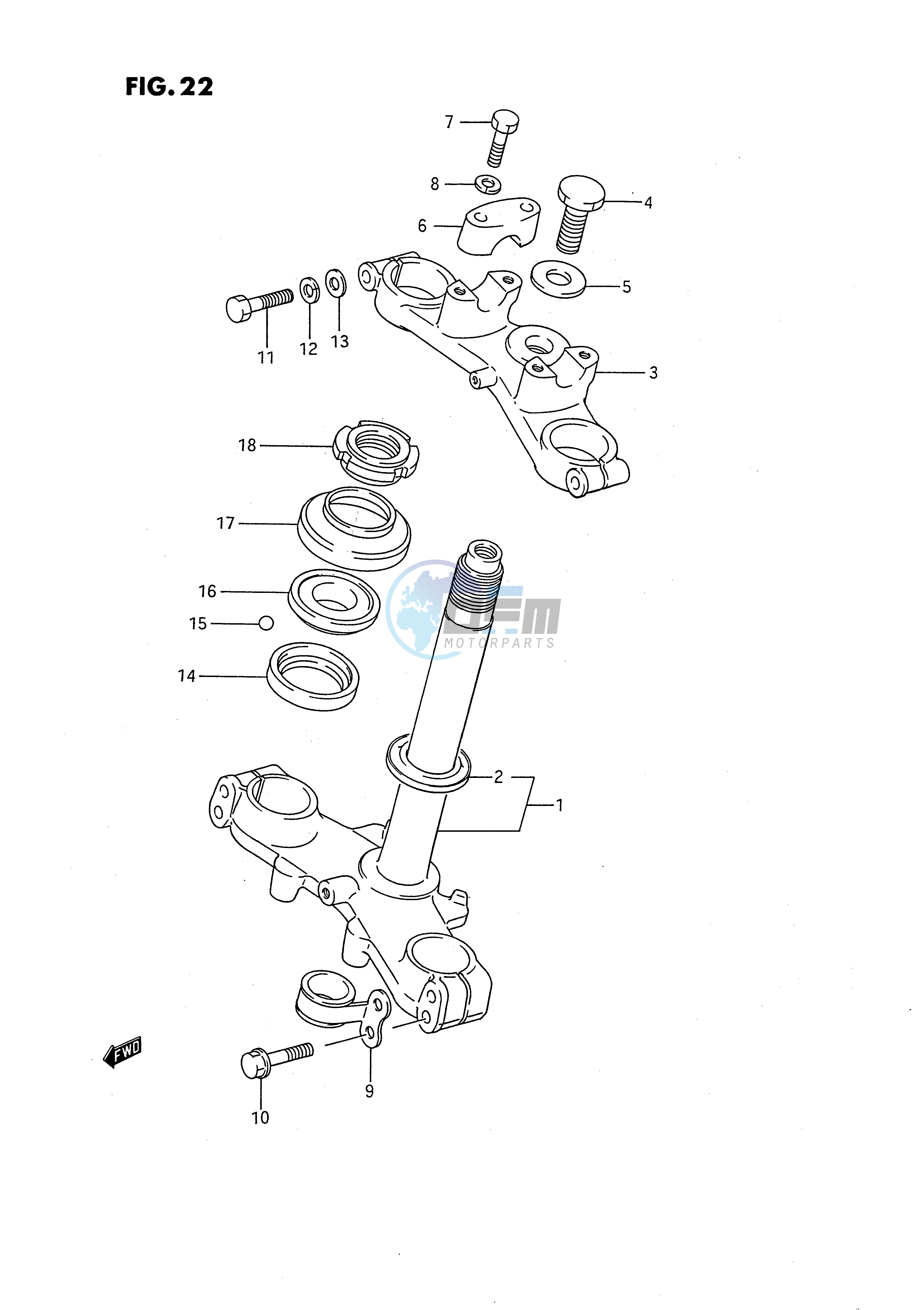 STEERING STEM (MODEL G H)