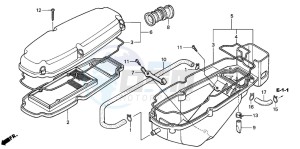 XL125V VARADERO drawing AIR CLEANER (XL125V1/2/3/4/5/6)