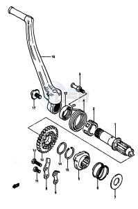 RM125 (E-F) drawing KICK STARTER