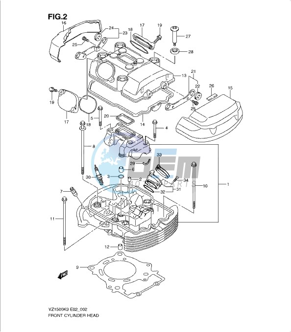 FRONT CYLINDER HEAD