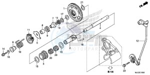 GL1800BG GOLDWING - F6B UK - (E) drawing REVERSE GEAR