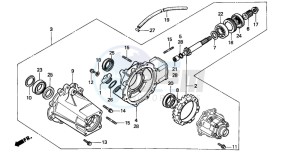 TRX350 FOURTRAX drawing FRONT FINAL GEAR