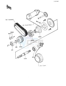 KZ 650 H [CSR] (H3) [CSR] drawing SECONDARY SHAFT -- 83 H3- -