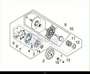 CRUISYM a 300 (LV30W3-EU) (M3) drawing DRIVEN PULLEY