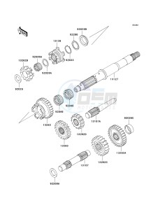 KSV 700 A [KFX 700] (A6F-A9F) A7F drawing TRANSMISSION