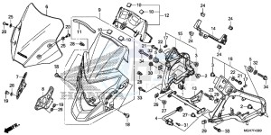 VFR1200XLF CrossTourer - VFR1200X 2ED - (2ED) drawing UPPER COWL