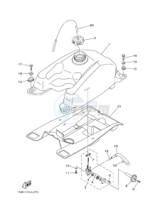 YFM350FWA YFM350DE GRIZZLY 350 4WD (1NSD 1NSE 1NSF) drawing FUEL TANK