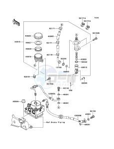 ER-6f ABS EX650B6F GB XX (EU ME A(FRICA) drawing Rear Master Cylinder