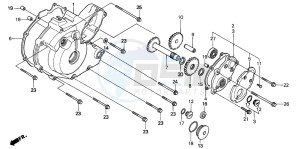 TRX300FW FOURTRAX 300 4X4 drawing LEFT CRANKCASE COVER