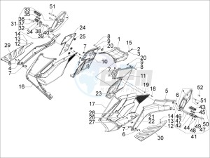 SRV 850 4t 8v e3 drawing Central cover - Footrests