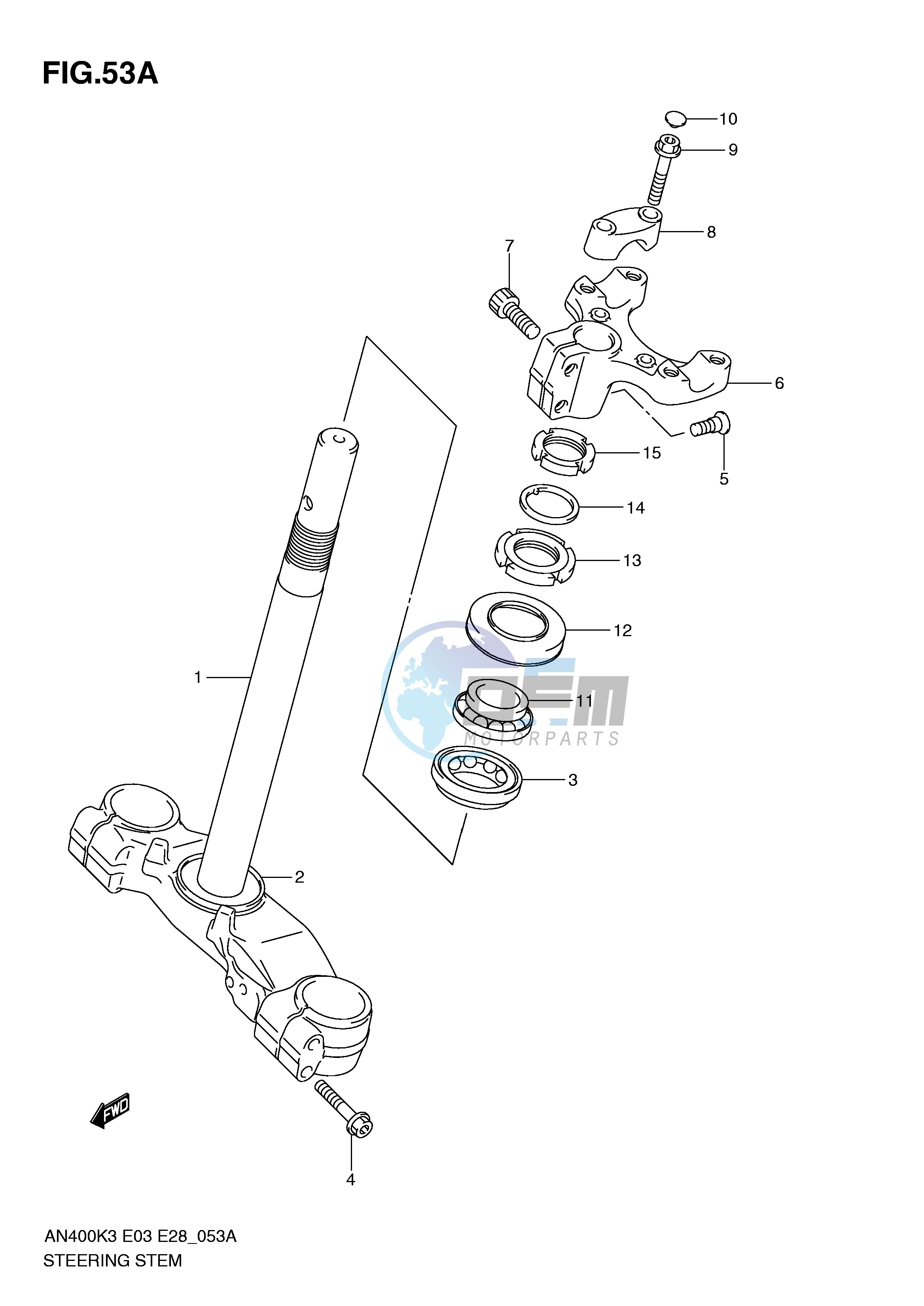 STEERING STEM (AN400SK5 SK6)