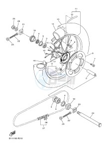 YZ450F (B115 B116 B117) drawing REAR WHEEL 1