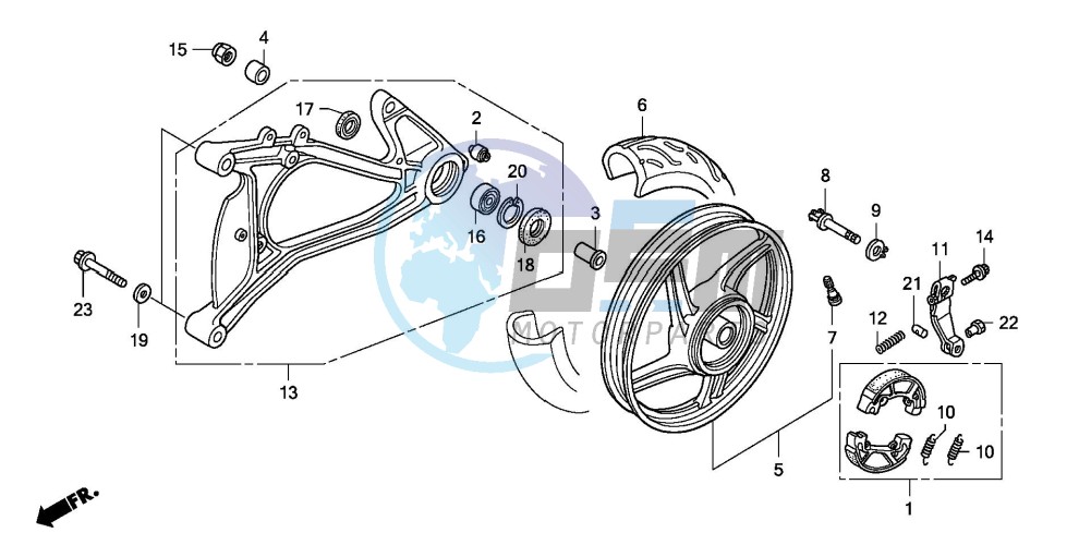 REAR WHEEL/SWINGARM